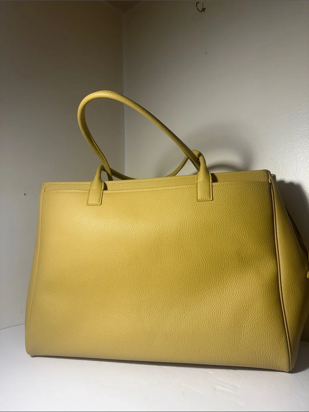 Yellow Genuine Leather Top-Handle Women’s Bag